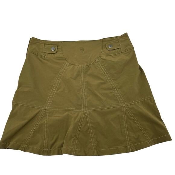 ATHLETA Olive Green Skorts Side Button Closure Front Pockets Women's Size 2 - Picture 5 of 9